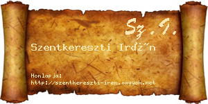 Szentkereszti Irén névjegykártya