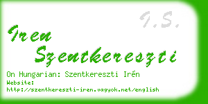 iren szentkereszti business card