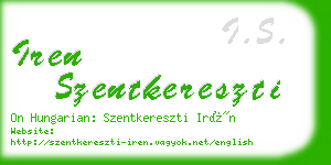 iren szentkereszti business card
